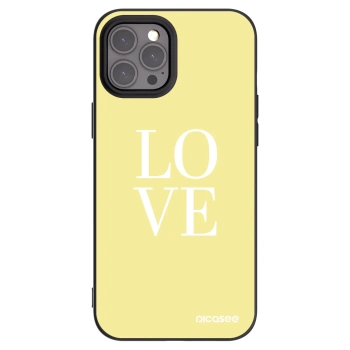 Picasee Μαύρη θήκη σιλικόνης για Apple iPhone 12 Pro Max - Love