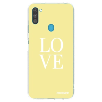 Picasee διαφανής θήκη σιλικόνης Samsung Galaxy M11 - Love