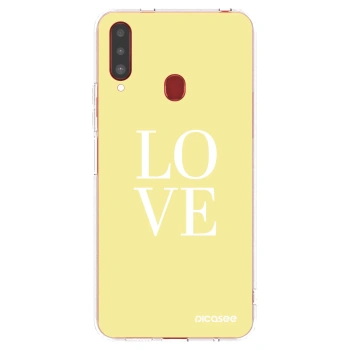 Picasee διαφανής θήκη σιλικόνης Samsung Galaxy A20s - Love