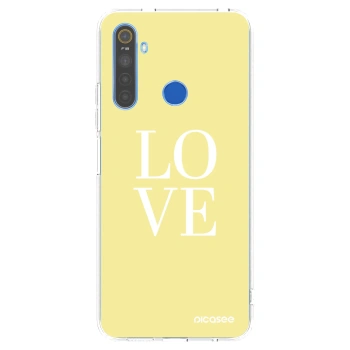 Picasee διαφανής θήκη σιλικόνης Realme 5 - Love