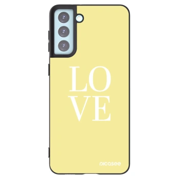 Picasee Μαύρη θήκη σιλικόνης για Samsung Galaxy S21+ 5G G996F - Love