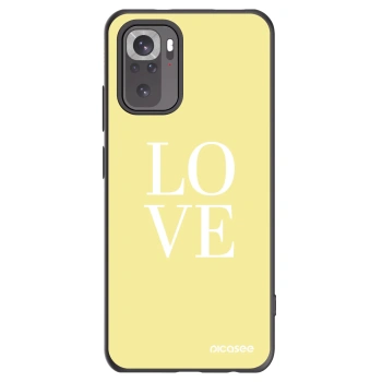Picasee Μαύρη θήκη σιλικόνης για Xiaomi Redmi Note 10 - Love