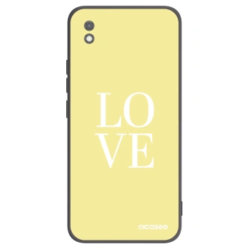 Picasee Μαύρη θήκη σιλικόνης για Xiaomi Redmi 9AT - Love