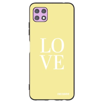 Picasee Μαύρη θήκη σιλικόνης για Samsung Galaxy A22 A226B 5G - Love