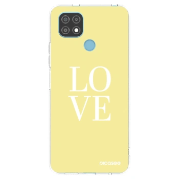Picasee διαφανής θήκη σιλικόνης Realme C21 - Love