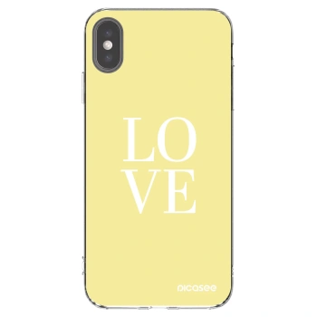 Picasee διαφανής θήκη σιλικόνης Apple iPhone XS Max - Love