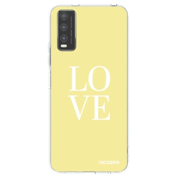 Picasee διαφανής θήκη σιλικόνης Vivo Y20s - Love
