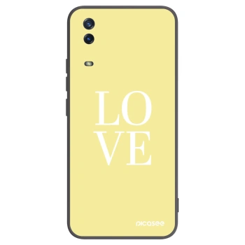 Picasee Μαύρη θήκη σιλικόνης για Vivo Y11s - Love
