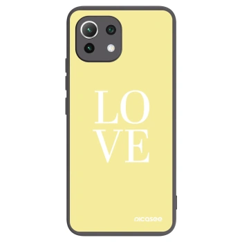 Picasee Μαύρη θήκη σιλικόνης για Xiaomi 11 Lite 5G NE - Love