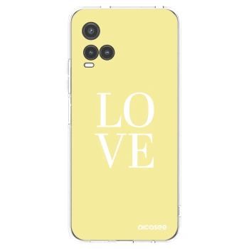 Picasee διαφανής θήκη σιλικόνης Vivo Y33s - Love