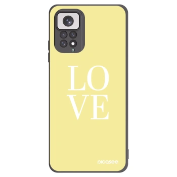 Picasee Μαύρη θήκη σιλικόνης για Xiaomi Redmi Note 11 - Love