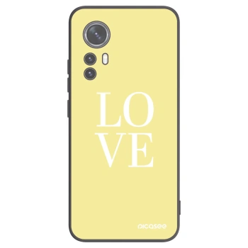 Picasee Μαύρη θήκη σιλικόνης για Xiaomi 12 - Love