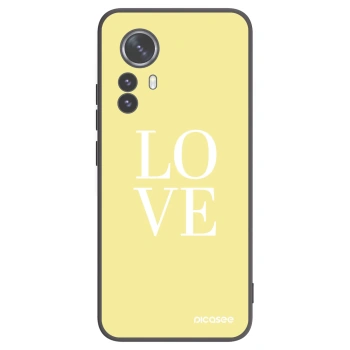 Picasee Μαύρη θήκη σιλικόνης για Xiaomi 12 Pro - Love