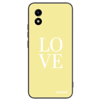Picasee Μαύρη θήκη σιλικόνης για Vivo Y01 - Love