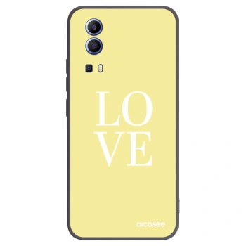 Picasee Μαύρη θήκη σιλικόνης για Vivo Y52 5G - Love