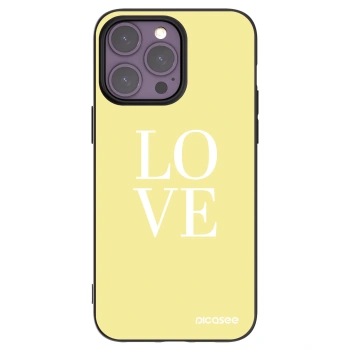 Picasee Μαύρη θήκη σιλικόνης για Apple iPhone 14 Pro Max - Love