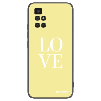 Picasee Μαύρη θήκη σιλικόνης για Xiaomi Redmi 10 (2022) - Love