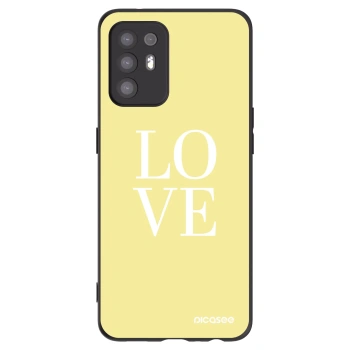 Picasee Μαύρη θήκη σιλικόνης για OPPO A94 5G - Love