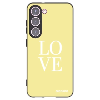 Picasee Μαύρη θήκη σιλικόνης για Samsung Galaxy S23 5G - Love