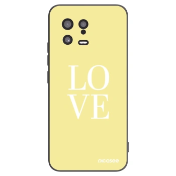 Picasee Μαύρη θήκη σιλικόνης για Xiaomi 13 - Love