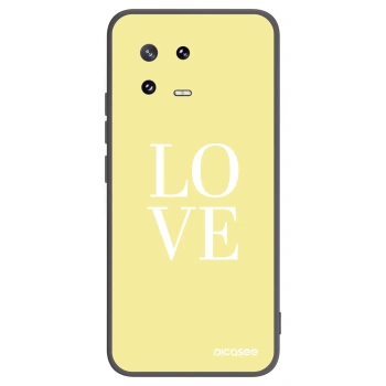 Picasee Μαύρη θήκη σιλικόνης για Xiaomi 13 Pro - Love