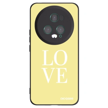 Picasee Μαύρη θήκη σιλικόνης για Honor Magic5 Pro - Love