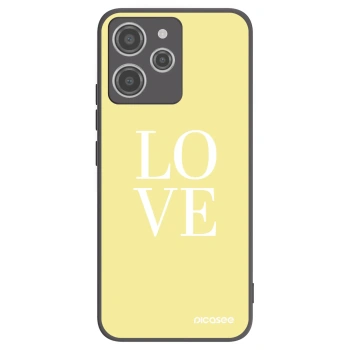 Picasee Μαύρη θήκη σιλικόνης για Xiaomi Redmi 12 4G - Love