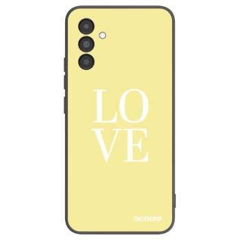 Picasee Μαύρη θήκη σιλικόνης για Samsung Galaxy A04s A047F - Love