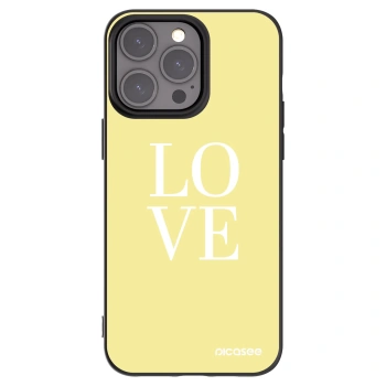 Picasee Μαύρη θήκη σιλικόνης για Apple iPhone 15 Pro Max - Love