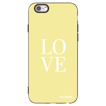 Picasee Μαύρη θήκη σιλικόνης για Apple iPhone 6/6S - Love