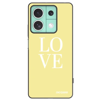 Picasee Μαύρη θήκη σιλικόνης για Xiaomi Redmi Note 13 5G - Love