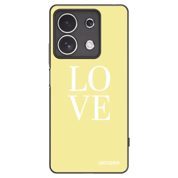Picasee Μαύρη θήκη σιλικόνης για Xiaomi Redmi Note 13 4G - Love