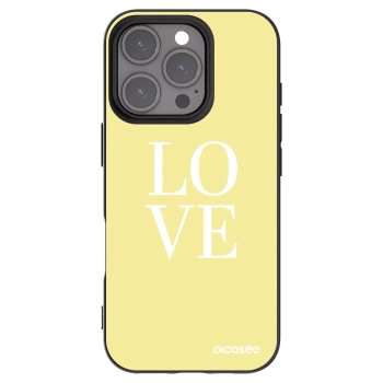 Picasee Μαύρη θήκη σιλικόνης για Apple iPhone 16 Pro - Love