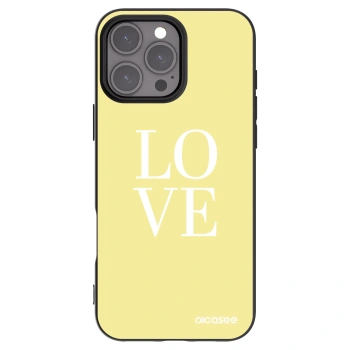 Picasee Μαύρη θήκη σιλικόνης για Apple iPhone 16 Pro Max - Love