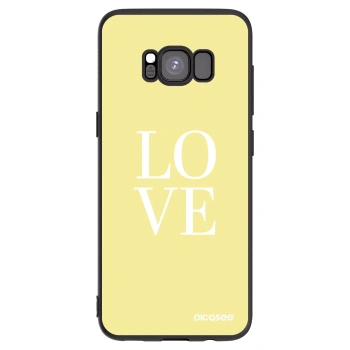 Picasee Μαύρη θήκη σιλικόνης για Samsung Galaxy S8 G950F - Love