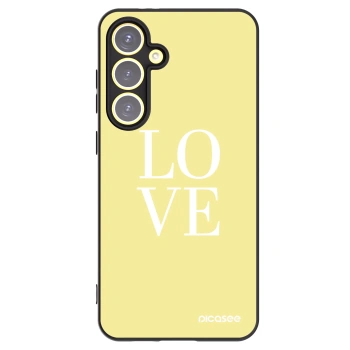 Picasee Μαύρη θήκη σιλικόνης για Samsung Galaxy S24 FE S721B - Love