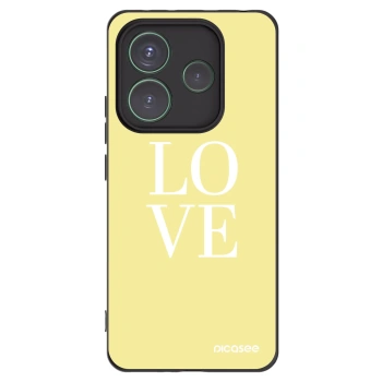 Picasee Μαύρη θήκη σιλικόνης για Xiaomi Redmi Note 14 5G - Love
