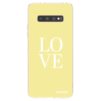 Picasee διαφανής θήκη σιλικόνης Samsung Galaxy S10 Plus G975 - Love