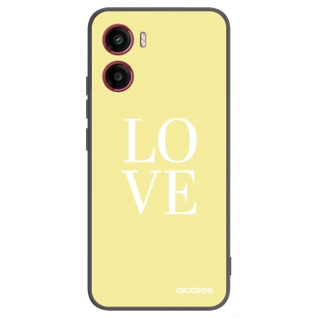 Picasee Μαύρη θήκη σιλικόνης για Motorola Moto G05 - Love