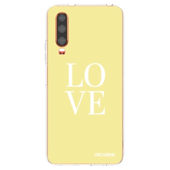 Picasee διαφανής θήκη σιλικόνης Huawei P30 - Love
