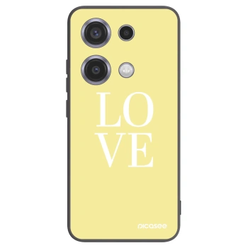 Picasee Μαύρη θήκη σιλικόνης για Xiaomi Redmi Note 14S - Love