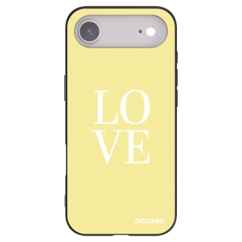 Picasee Μαύρη θήκη σιλικόνης για Apple iPhone Air - Love
