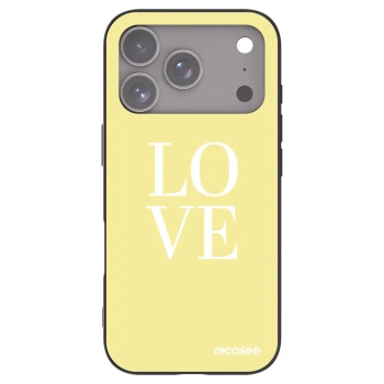 Picasee Μαύρη θήκη σιλικόνης για Apple iPhone 17 Pro - Love