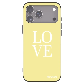 Picasee Μαύρη θήκη σιλικόνης για Apple iPhone 17 Pro Max - Love