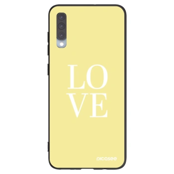 Picasee Μαύρη θήκη σιλικόνης για Samsung Galaxy A70 A705F - Love