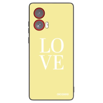 Picasee Μαύρη θήκη σιλικόνης για Motorola Edge 50 Fusion - Love