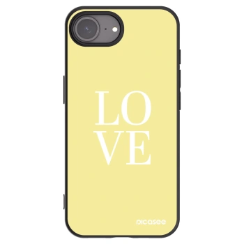 Picasee Μαύρη θήκη σιλικόνης για Apple iPhone 17e - Love
