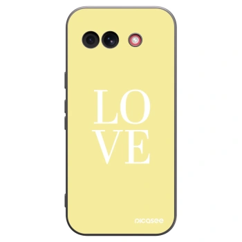Picasee Μαύρη θήκη σιλικόνης για Google Pixel 10a - Love