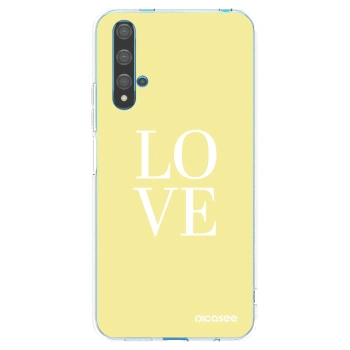 Picasee διαφανής θήκη σιλικόνης Huawei Nova 5T - Love