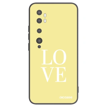 Picasee Μαύρη θήκη σιλικόνης για Xiaomi Mi Note 10 (Pro) - Love